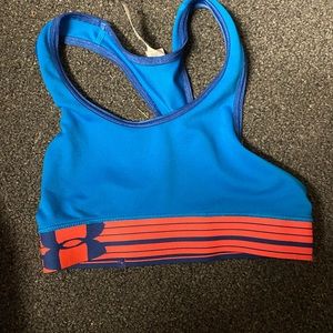 Blue under armor child’s sports bra